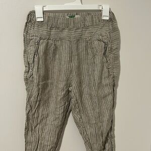Anthropologie Pull On Elastic Waistband 100% Linen Pants Size XS